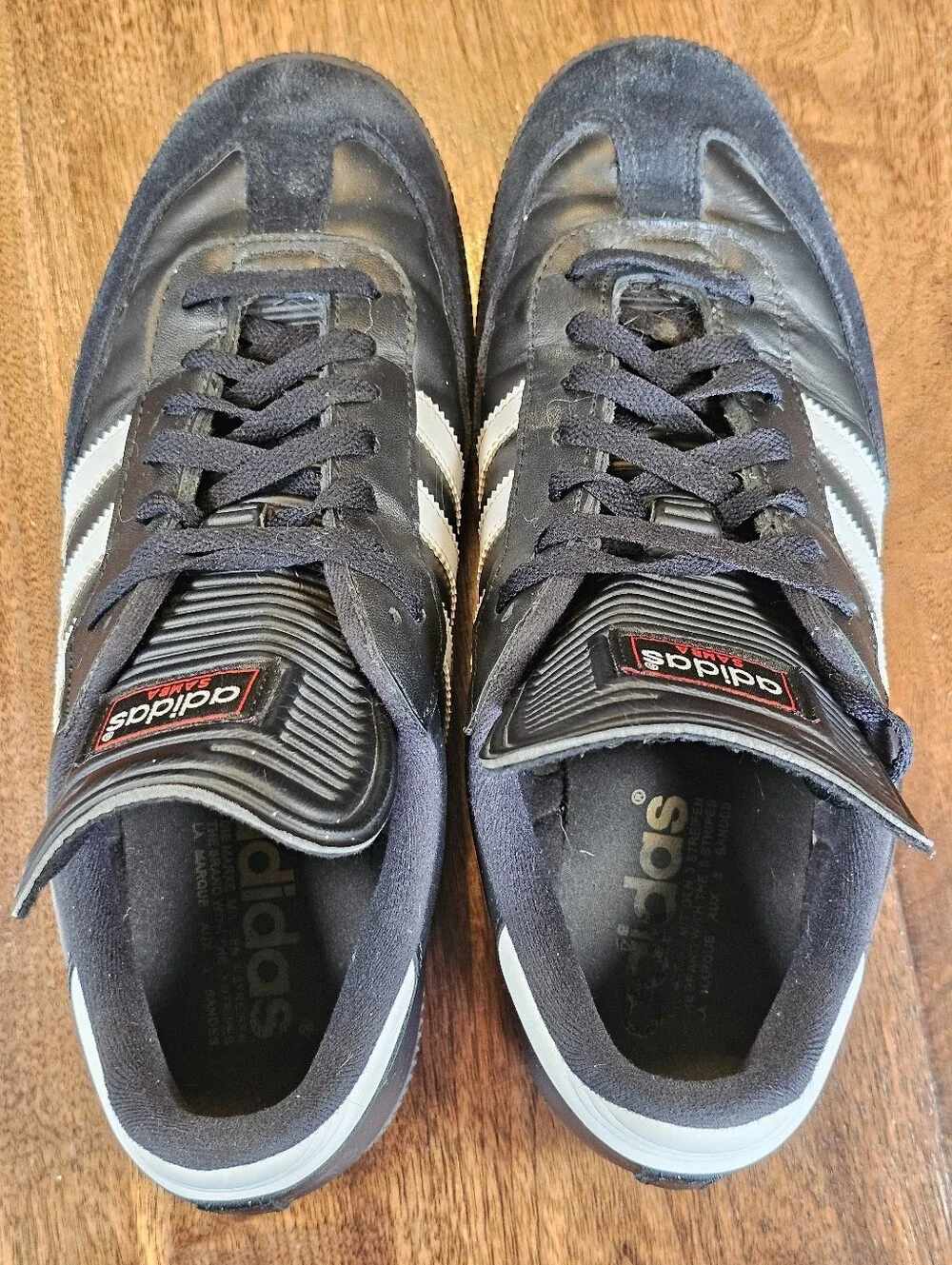 Adidas Mens Samba Classic Soccer Shoe Balck And White Size 10 1/2